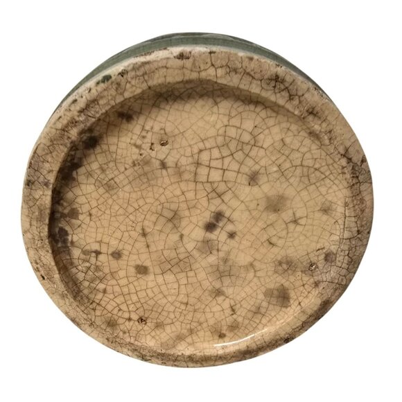 9.5" Vintage Roseville Golden Rod Pitcher Cattails & Butterfly Pottery - Picture 8 of 8